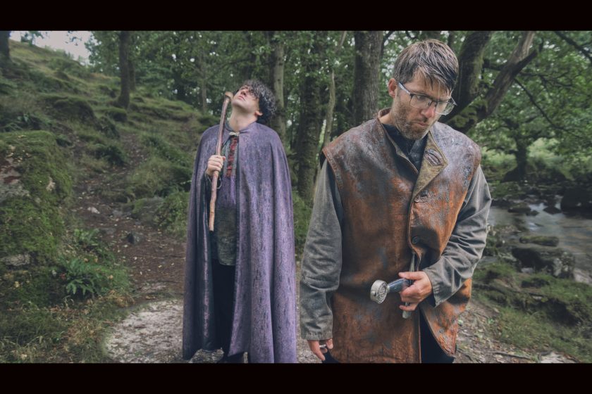 Actors on medieval comedy film photographed by unit stills photographer Gavin Parsons