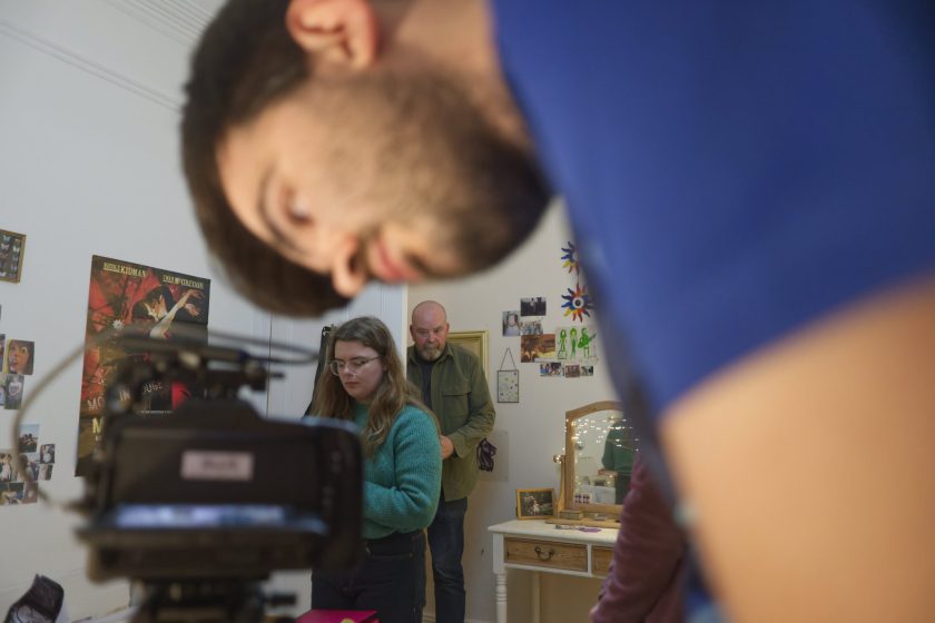 BTS still from film production in Devon shot by Cornwall based Unit stills photographer Gavin Parsons